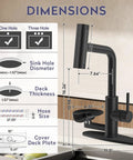 Dimensions of Kick Things Up A Notch With This Solid Matte Black Single Hole Faucet Offering A Smooth Pull Down Sprayer.