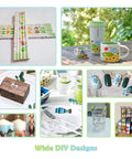 Assorted DIY designs using Clear Waterslide Decal Paper For Laser Printers, 8.5x11, 25 Sheets on various objects.