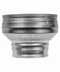 Beefy 5 To 4 Inch Duct Reducer Increaser Galvanized Steel Vent Pipe Adapter For HVAC And Dryer Vent Systems Round Metal Coupling Connector For Exhaust Fans Bathroom Ventilation And Kitchen Hoods, front view