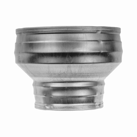 Beefy 5 To 4 Inch Duct Reducer Increaser Galvanized Steel Vent Pipe Adapter For HVAC And Dryer Vent Systems Round Metal Coupling Connector For Exhaust Fans Bathroom Ventilation And Kitchen Hoods, front view