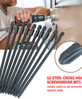 Premium S2 Steel Screwdriver Bits Set With Magnetic Tips, Heavy Duty Impact Resistance, Professional PH2 Cross Head Bit Kit For Electric Drills And DIY Projects That Are a Total Game Changer. 10-pack PH2 bits for drill use