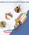 Universal Electric Fuel Pump For Gas, Diesel, Marine And Carbureted Engines, Replaces OE Pump, Fits Most Carburetor Cars And Vans