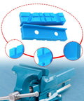 Two Pack Rubber Vise Jaw Pads With Multi Groove Textured Inserts For Bench Vise Clamps And Tools, Universal Fit, Scratch Resistant