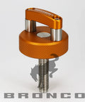 Billet Aluminum Orange Hard Top Fastener For Ford Bronco, Quick Removal Thumb Screw With Integrated D Ring, M8 1.25 Thread, Stainless Steel Upgrade, Easy Install, USA Owned And Operated