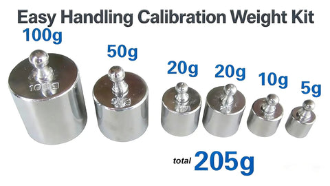 Pro Grade Precision Steel Scale Calibration Weight Kit M2 Class 205 Gram For Jewelry Scales Labs And Education Calibrations