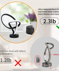 RGB LED Modern Table Lamp With 7 Colors, black frosted metal body, 2.3lb, cool spiral design, on a desk setting