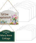 Six Pack Ten Inch Sublimation Metal Sign Door Hangers Aluminum Double Sided Printable Address Plaques with floral and text design