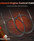 13 Foot Gen I Outboard Engine Control Cables Set Featuring 600A Throttle And Shift Cables For Mercury MerCruiser Force Boats Replace CC17913 2 Pack Tough Marine Grade Replacement Cable Kit
