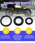 Fuel Line Quick Disconnect O Ring Kit For 2001 And Newer EFI Motorcycles showing durable FKM material