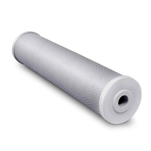Heavy-Duty Coconut Shell Carbon Block Water Filter Cartridge 5 Micron 4.5 By 20 Inch Replacement For Whole House Systems Universal Fit