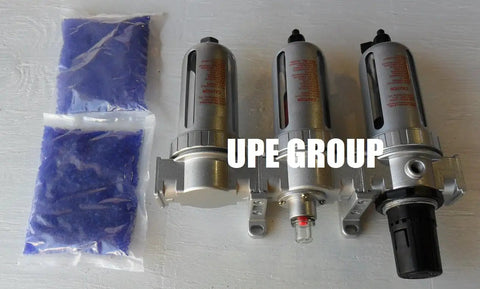 Three-stage 3/8 Inch Compressed Air Filter Water Trap With Pressure Regulator Desiccant Dryer And Coalescing Filter