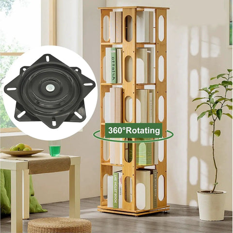 Beefy 6.25 Inch Heavy Duty Bar Stool Swivel Plate Replacement With Square Turntable For Recliners and Furniture