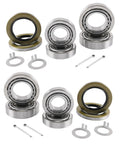 Beefy 7000 Lb Trailer Axle Bearing Kit Four Pack with double lip seals for tandem axles on D42 spindle, includes 28 pcs set 25580 14125A bearings.