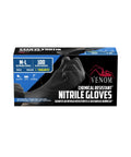 Chemical-Resistant Nitrile Gloves Disposable Black Heavy Duty Grip For Painting Cleaning Automotive Work Size Medium Large