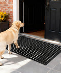 Heavy Duty Rubber Floor Mat With Drainage For Kitchens, Garages, Workshops And Outdoor Use, Anti Fatigue Mat With Deep Grooves