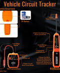 Go-To Automotive Wire Tracer And Electrical Tester Pro Kit For Quick Open And Short Finding, Circuit Breaker Tester, Fault Probe And Cable Tracker With Indicator Light DC 6 To 42V with transmitter and receiver