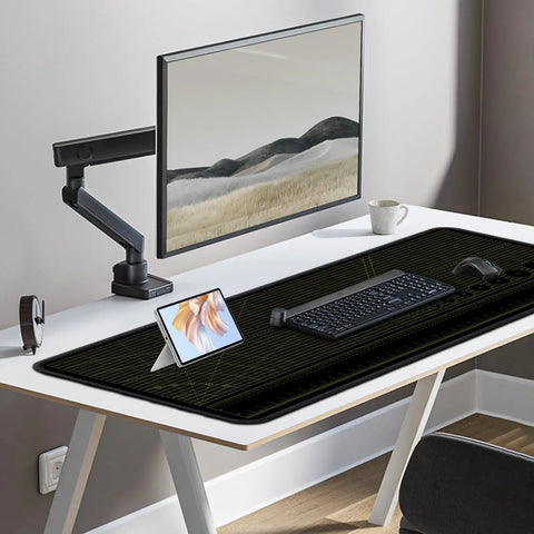 Premium Portable Workbench Mat 43.31 By 15.75 Inches With Non Slip Surface And Dual Measuring Scales With Angle Guides on desk