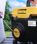 Portable 1200 Watt Gas Powered Generator For Camping And Home Use Ultralight 35 Pound Design with recoil start operation.