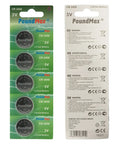 Premium Cr2450 3V Lithium Button Cell Batteries 5 Count for car key fobs and remote controls in a green and white package.