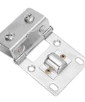 Rock Solid Heavy Duty Stainless Steel Glass Door Hinge With Non Slip Gasket And Anti Scratch Pads Secure Cabinet Clamp Kit for sturdy cabinets.