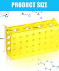 Yellow 17cm Interlocking Four-Way Test Tube Rack from 8 Pack Budget-Friendly Color-Coded Holders, Durable Plastic Polypropylene Stand