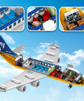 Epic City Passenger Airplane Building Set With LED Lights 901 pieces showing interior seating and cockpit details