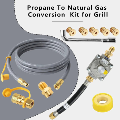 Propane To Natural Gas Conversion Kit For Weber Genesis Grills Genesis II Spirit Spirit II With 10Ft Natural Gas Hose And Regulator