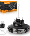 Heavy Duty Vacuum Power Brake Booster Straight Up Smooth Stop Replacement For Ford F150 And F150 Lobo 1997 To 1999 close-up view with box