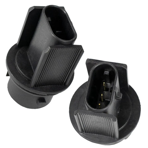 2 Pack Front Turn Signal Bulb Sockets Replaces 224-394-025 For Freightliner Cascadia M2 Columbia Headlight Turn Signal Socket Fits 4157NA 3157NA Bulbs, black plastic
