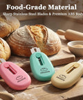 Three Pack Bread Lame Set With Ten Replacement Blades And Pattern Booklet For Sourdough Fans displayed with loaves