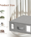 Six Pack Foldable Bed Sheet Organizer Boxes For Linen Closet Storage With Clear Window Label Slot For Quick ID Bedding Holder
