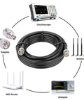 RG8X BNC Male To BNC Male Coax Cable 25Ft 50 Ohm Ultra Low Loss For Antenna RF Radio Modem Oscilloscope Spectrum Analyzer Signal Generator