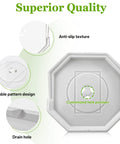 Two Pack White Vinyl Siding Mounting Blocks For Siding Heights Four To Ten Inches, Fits Flat Surfaces Like T111 And HardiePlank, Includes Half Inch Lap Siding Surface, Durable Exterior Mounting Kit, white octagon block with drain hole