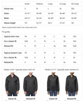 Amazon Merch on Demand size chart and fit guide for unisex hoodies, showing models in classic and relaxed fits.