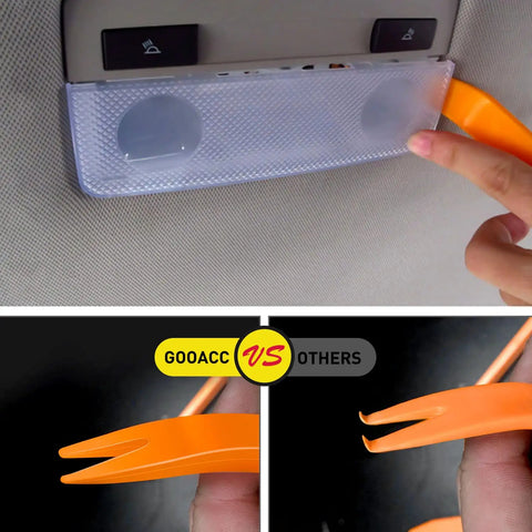 Using trim removal tool from 420 Piece One-Stop Fender Molding Clips Kit With Sealer, Door Trim Panel Retainers, for Toyota and Lexus