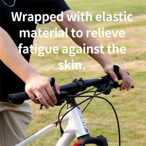 Bike Handlebar Thumb Rest Grips For Comfort And Vibration Reduction on bicycle handlebars in outdoor setting