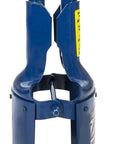 Heavy Duty Post Hole Digger With 48 Inch Steel Handle, 6.25 Inch Point Spread, Welded Tubular Steel Yokes For Digging In Hard Soil, Made In USA, Closeout Item, Limit 1 Per Order - close-up of blade and yokes.