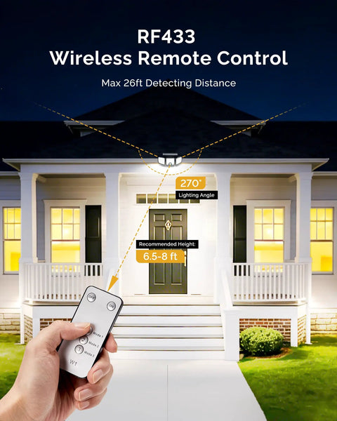 Rock Solid 2 Pack Solar Flood Lights For Outdoor Security Featuring Smart Motion Sensor And Wireless Remote Control Delivering Top Shelf Super Bright Illumination For Heavy Duty Backyard Coverage And All Night Reliability
