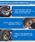 Plug N Play Tire Pressure Sensor Module For Chevy Silverado Gmc Sierra Heavy Duty Trucks And Travel Trailers installation steps on tires.