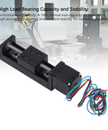 Sick Linear Rail Slide Actuator With 28 Stepper Motor And 50mm Stroke For DIY CNC Router X Y Z Accuracy Motion Stage Build showing compact design, cable connections, and linear rail.