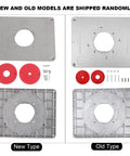 Upgrade Your Shop Game With This Heavy Duty Aluminum Router Table Insert Plate featuring new and old model comparisons.