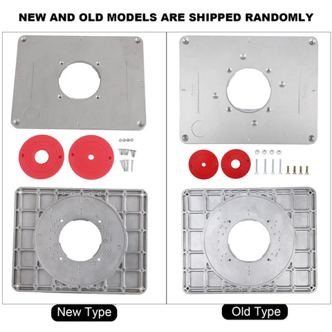 Upgrade Your Shop Game With This Heavy Duty Aluminum Router Table Insert Plate featuring new and old model comparisons.
