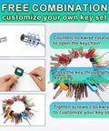 Instructions to customize 60 Piece Heavy Equipment Keys Master Set For Construction Machinery And Forklifts Ignition And Operator Keys