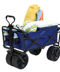 Heavy Duty Collapsible All Terrain Utility Wagon Cart For Beach Adventures With Large Interior No Assembly Required