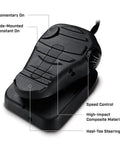 Edge Bow Mount Electric Trolling Motor With Foot Pedal Control detailed view showing heel-toe steering and speed control