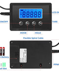 Rock Solid Digital Postal Scale For Packages Luggage And Mail, LCD display with buttons and cable, designed for heavy duty use.