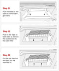 Installation guide for Cabin Air Filter With Activated Carbon Replacement For Mazda 3 6 CX 5 Odor Control and Cleaner Interior Air