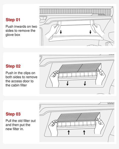 Installation guide for Cabin Air Filter With Activated Carbon Replacement For Mazda 3 6 CX 5 Odor Control and Cleaner Interior Air