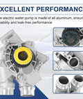 Beefed Up Aluminum Electric Water Pump For 2.0T Audi VW Engines 2008 To 2016 with detailed performance features