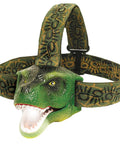 Roaring T Rex Dinosaur Headlamp For Kids And Adults LED Headlight Toy Flashlight With Super Bright Light Realistic Dino Design